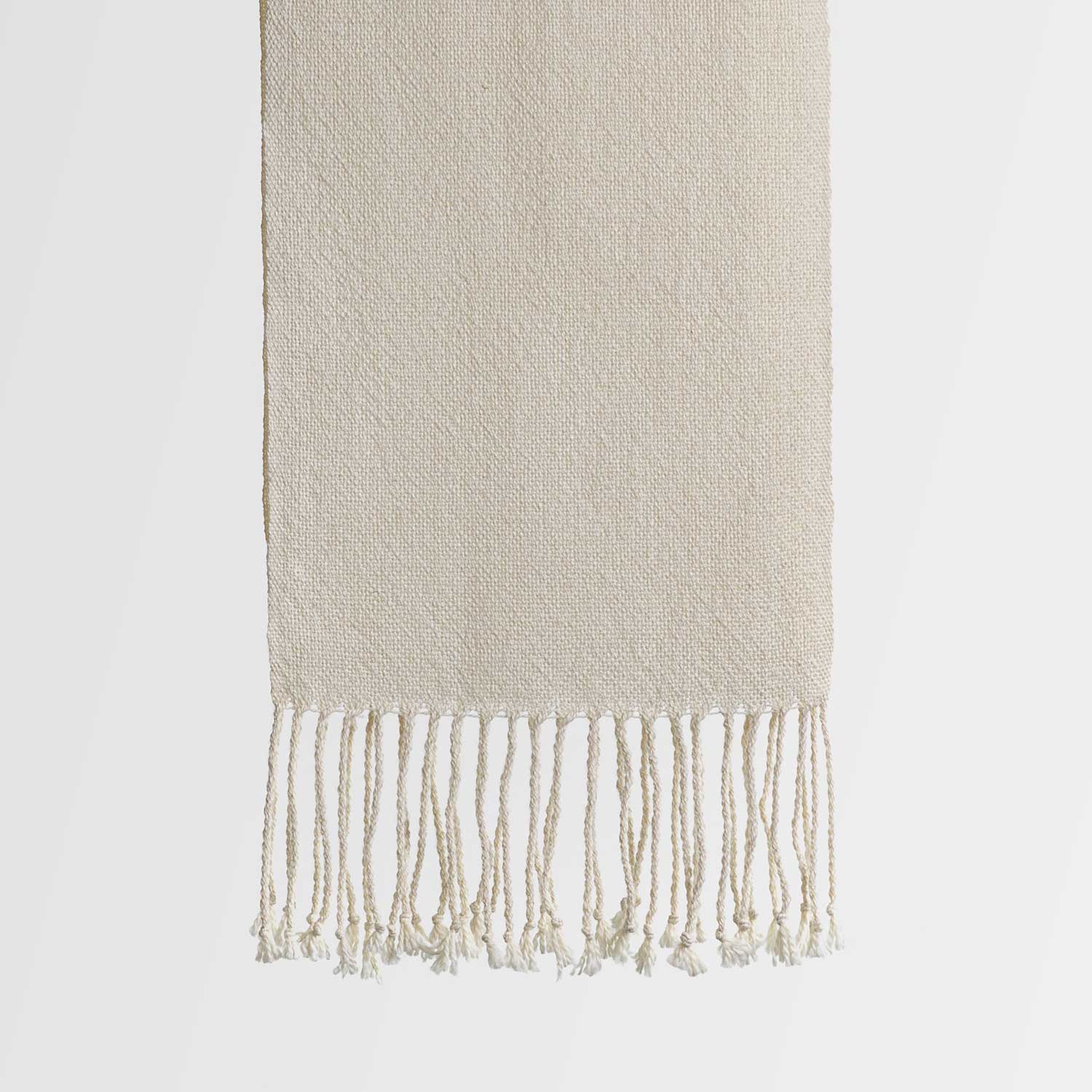 Handwoven Alpaca Scarf – Natural White